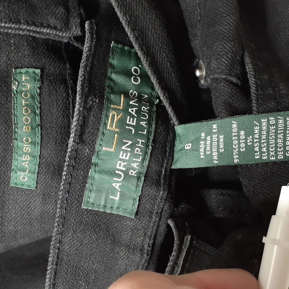 Lauren Ralph Lauren Jean Classic Bootcut Black Jeans Women's Size 6 - Picture 16 of 16